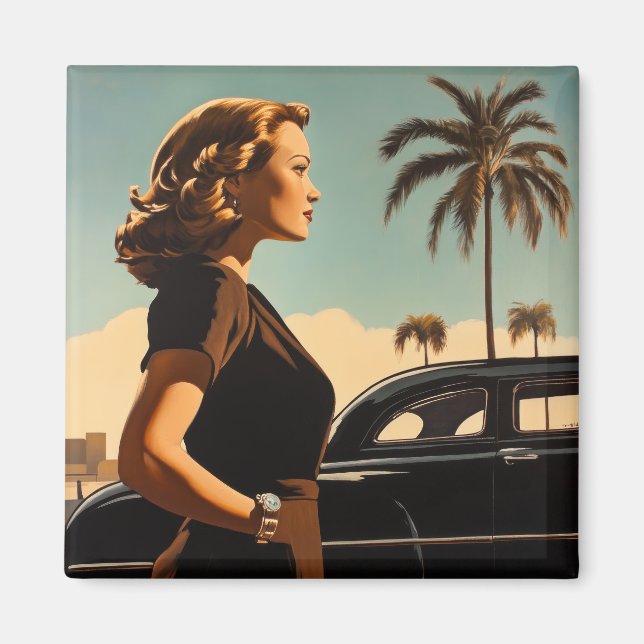 Aimant Beauté Rétro Los Angeles (Devant)