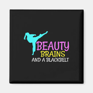 Aimant Beauty Brains Black Belt Karate Martial Arts Cadea