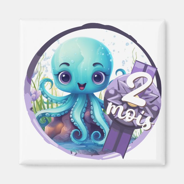 Aimant Bébé - 2 mois aussi (Devant)