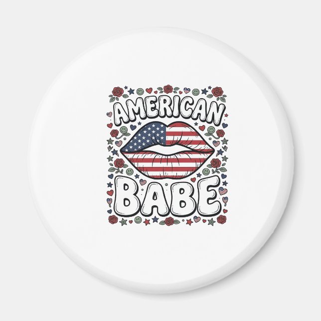 Aimant Bébé Américain Design de gravure vintage patriotiq (Devant)