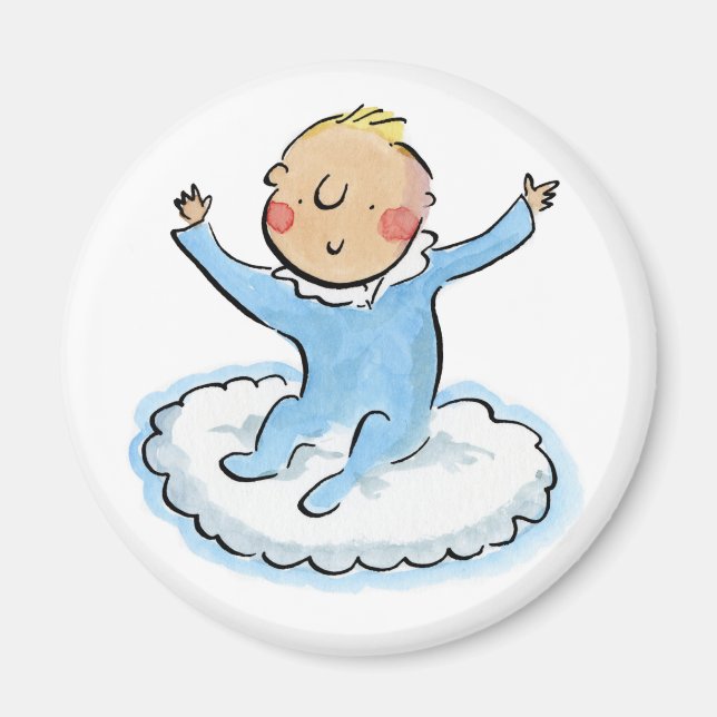Aimant Bébé bleu (Devant)