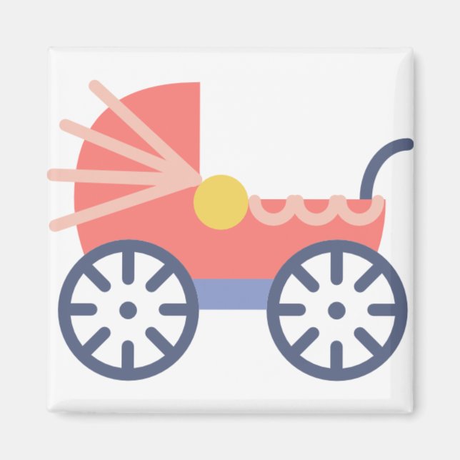 Aimant bébé buggy (Devant)