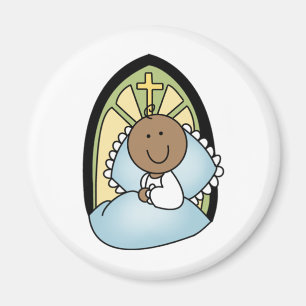 Aimant Bébé d'Afro-américain de baptême