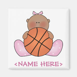 Aimant Bébé de basket-ball de Lil - ethnique