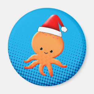Aimant Bébé de Cartoon mignon Octopus Santas Casquette