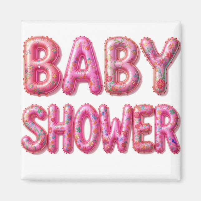 Aimant Bébé douche naissance (Devant)