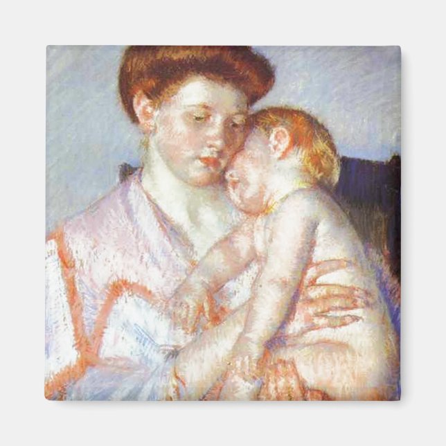 Aimant Bébé endormi. c. 1910, Mary Cassatt (Devant)