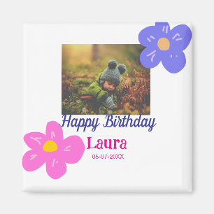 Aimant Bébé enfants 1er anniversaire ajouter le nom date