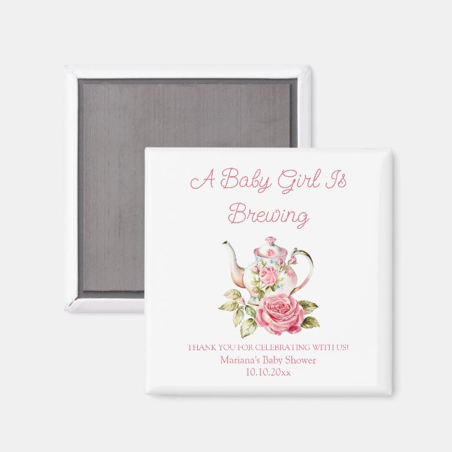 Aimant Bébé est en train de préparer une fête de thé flor (Recto/Verso)