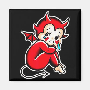 Aimant Bébé Kewpie Diable qui pleure triste démon