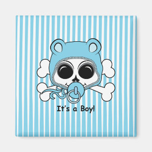 Aimant Bébé mignon Crâne garçon