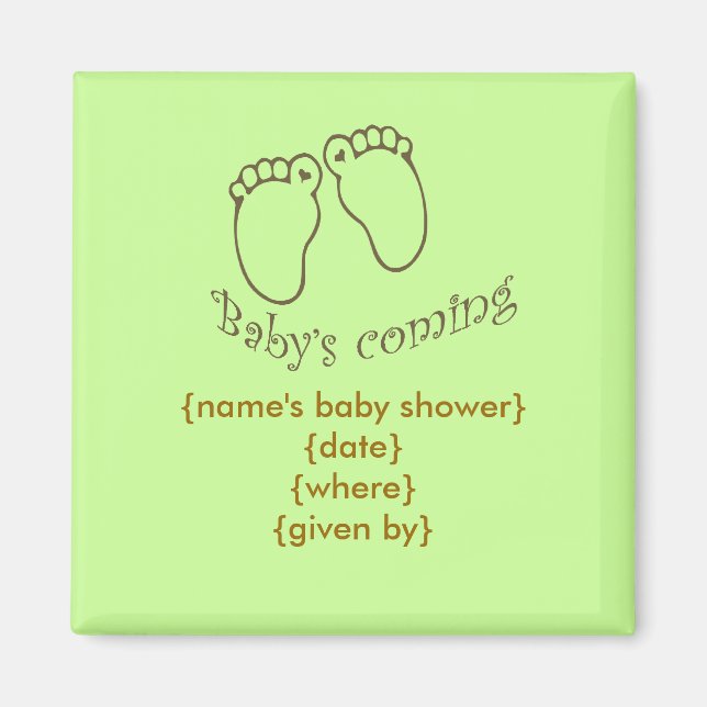 Aimant bébé pieds à venir (Devant)
