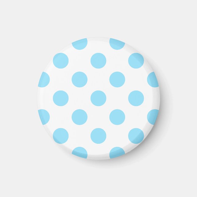 Aimant Bébé pois bleu et blanc (Devant)