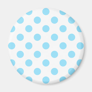 Aimant Bébé pois bleu et blanc