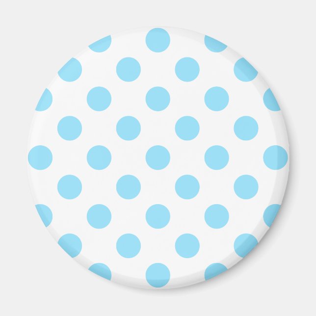 Aimant Bébé pois bleu et blanc (Devant)