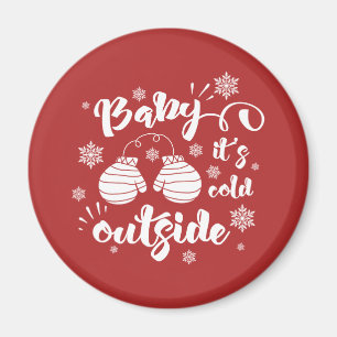 Aimant Bébé son froid dehors mignonette mittens hiver