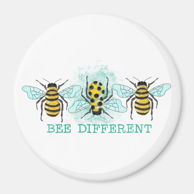 Aimant Bee Different Bumble Bee Trio (Devant)