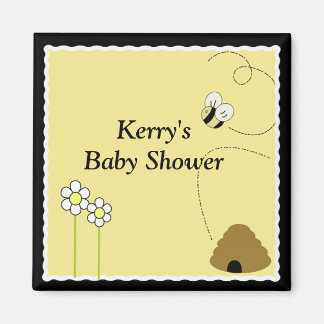 Aimant BEE HAPPY Baby shower Favoriser l'aimant