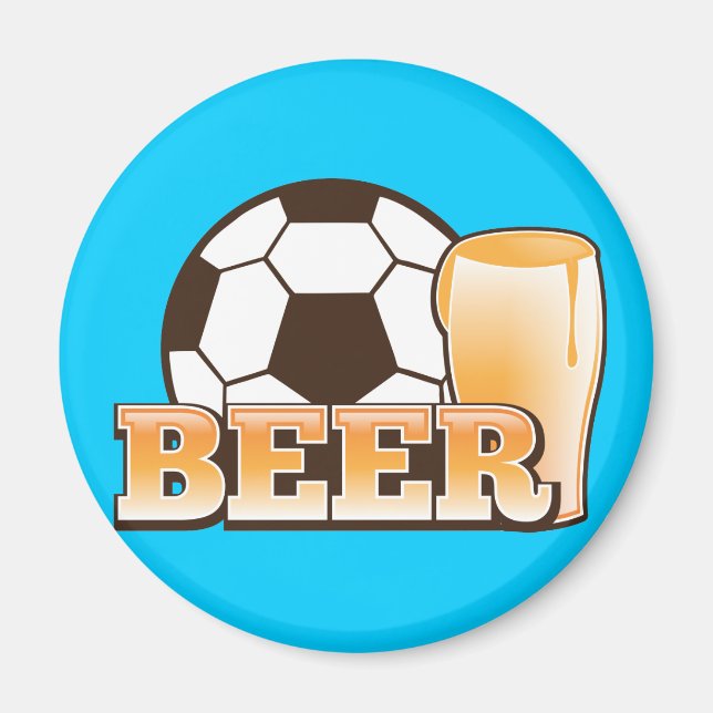 Aimant BEER et football (Devant)
