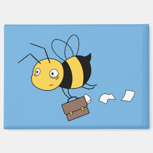 Aimant Beezness Bee, Fatigué Stress Bee Holding Porte-doc