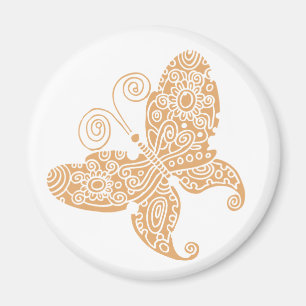 Aimant beige de papillon