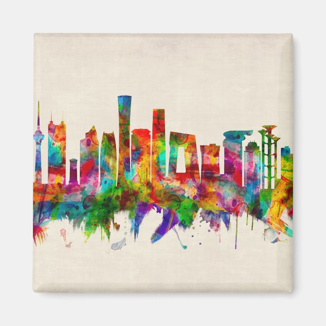 Aimant Beijing China Skyline (Devant)