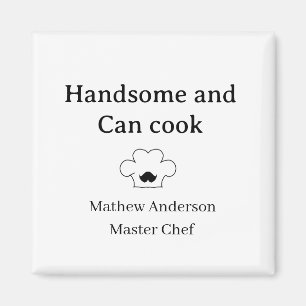 Aimant bel homme et chef cuisinier maître homme roi de la