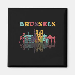 Aimant Belgique Bruxelles Voyage Famille Vacances T-shirt