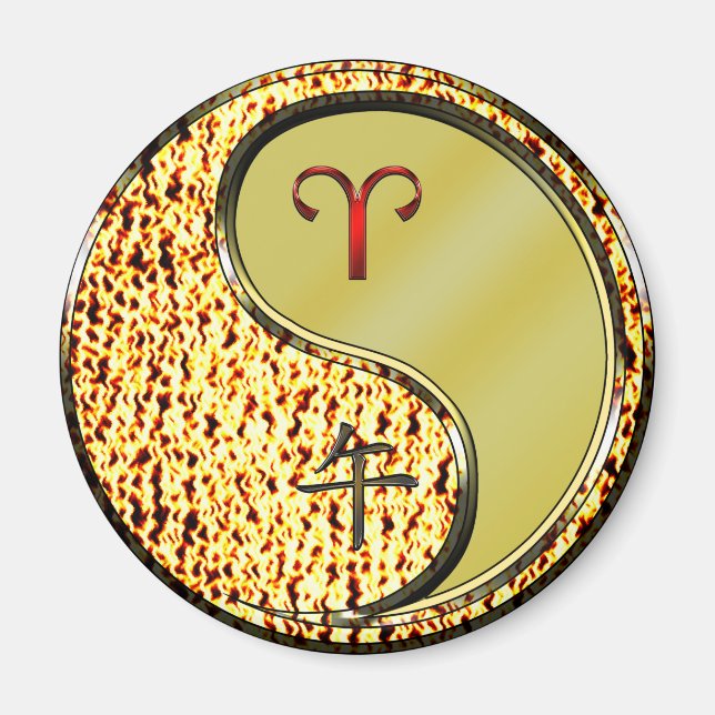 Aimant Bélier et cheval métallique (Devant)