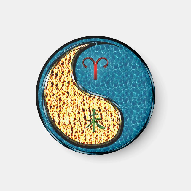 Aimant Béliers et chèvre d'eau (Devant)