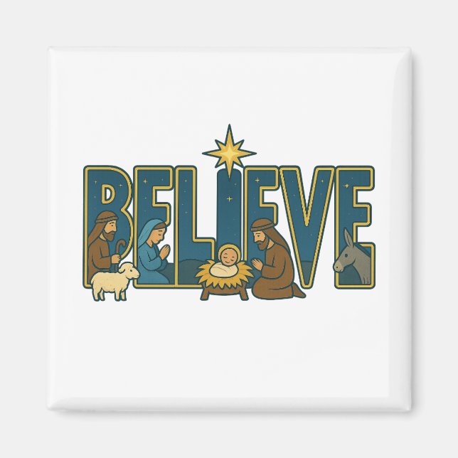 Aimant Believe nativity  (Devant)