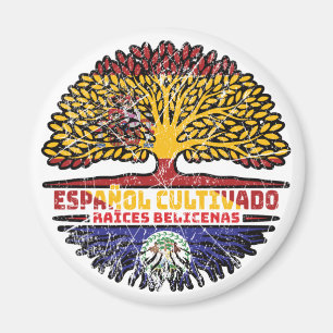 Aimant Belize Bélizien Espagne Espagnol Drapeau Racines A