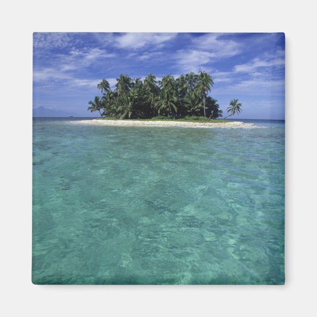 Aimant Belize, récif barrière, île ou cayon sans nom. (Devant)