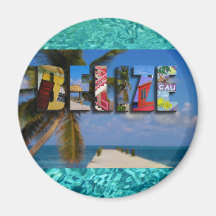 Aimant Belize Tropical Beach Blue Ocean Travel Photos