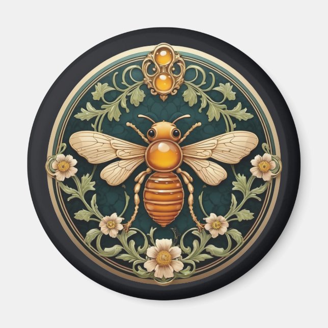 Aimant Belle abeille Art nouveau (Devant)