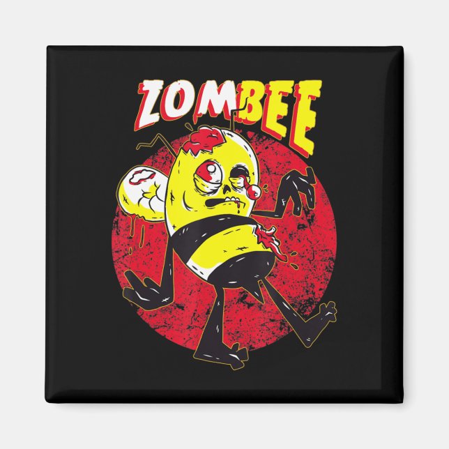 Aimant Belle apiculture Zombie abeille à miel Zombee apic (Devant)