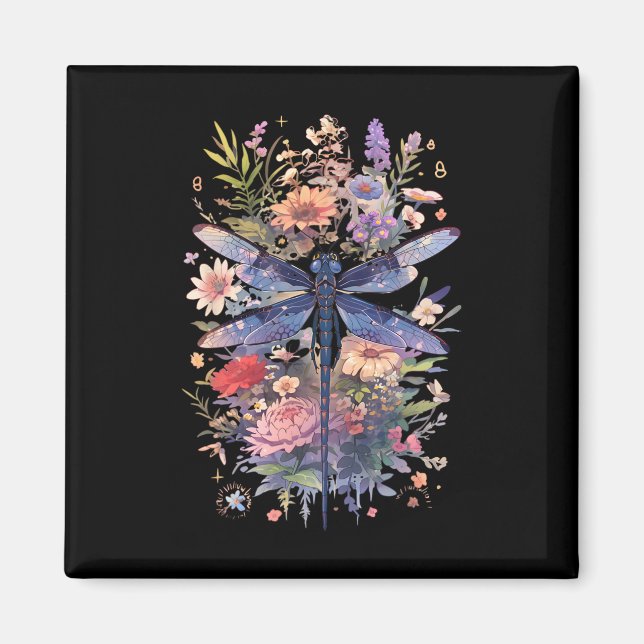Aimant Belle Aquarelle Dragonfly Art Insect Lover Ea (Devant)