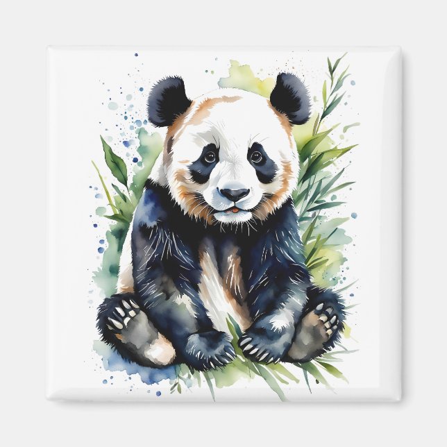 Aimant Belle aquarelle Panda Bear (Devant)