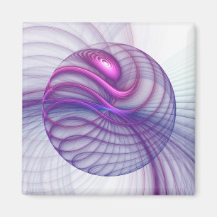 Aimant Belle balançoire moderne art fractal abstrait rose