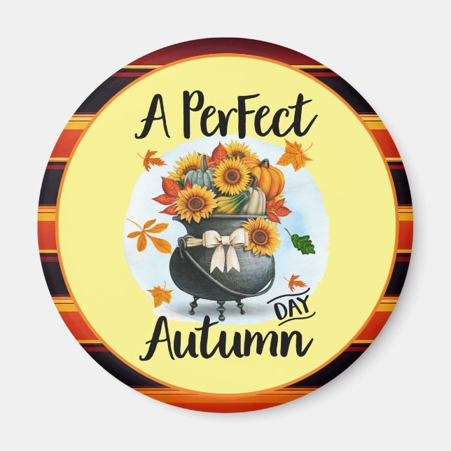 Aimant Belle collection d'automne moderne Thanksgiving (Devant)