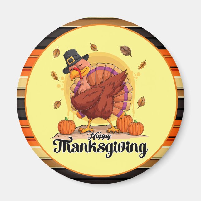 Aimant Belle Collection d'Automne Thanksgiving tendance (Devant)