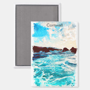 Aimant Belle Cornwall Angleterre Royaume-Uni Paysage côti