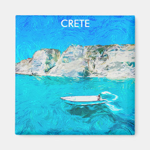 Aimant Belle Crète Grèce Ocean Peinture