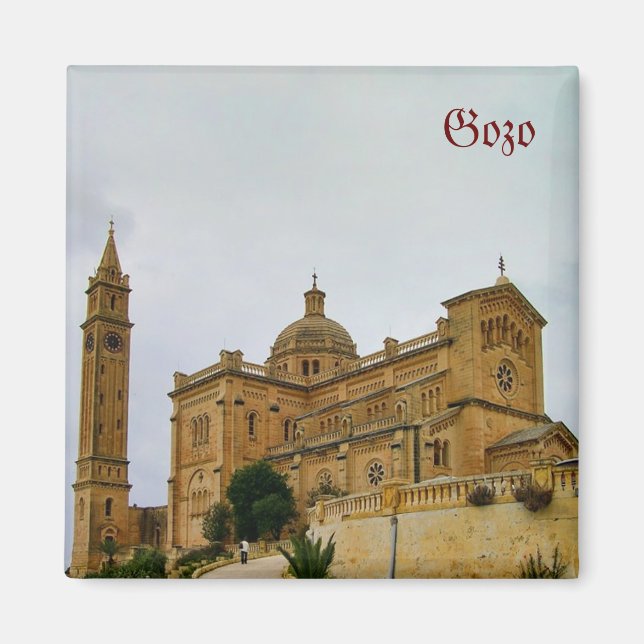 Aimant Belle église sur l'île de Gozo, Malte (Devant)