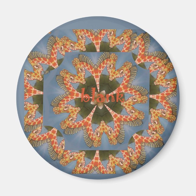 Aimant Belle Giraffe colorée extraordinaire africaine vie (Devant)