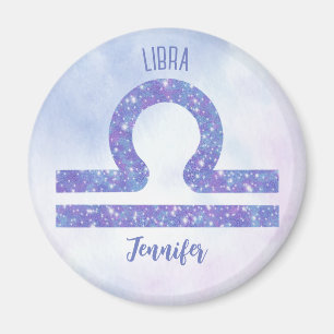 Aimant Belle Libra Astrologie Signe Personnalisé Violet