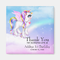 Belle licorne avec Rainbow Mane Merci