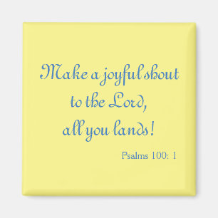 Aimant Belle Louange bleue et jaune