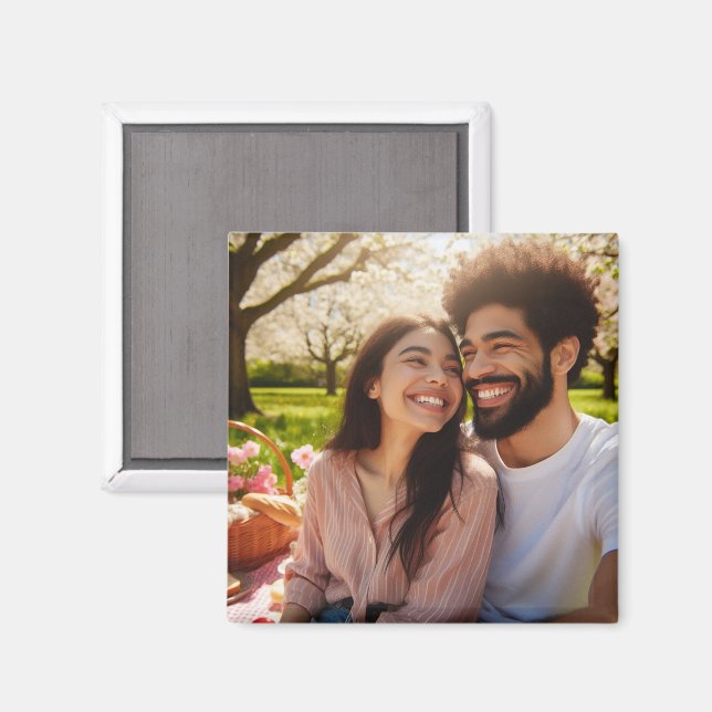 Aimant Belle mémoire photo garde personnalisée (Recto/Verso)