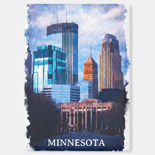 Aimant Belle Minneapolis Minnesota Skyline